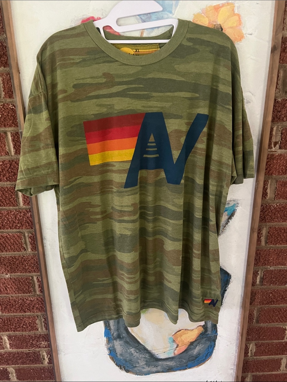 Aviator Nation Camo Graphic Men's T-Shirt size XL